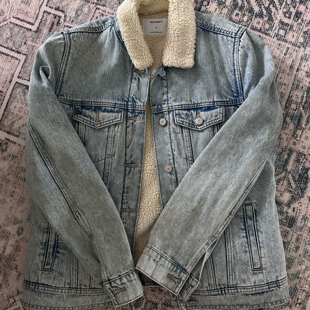 Old Navy Light Blue Sherpa-Lined Jacket